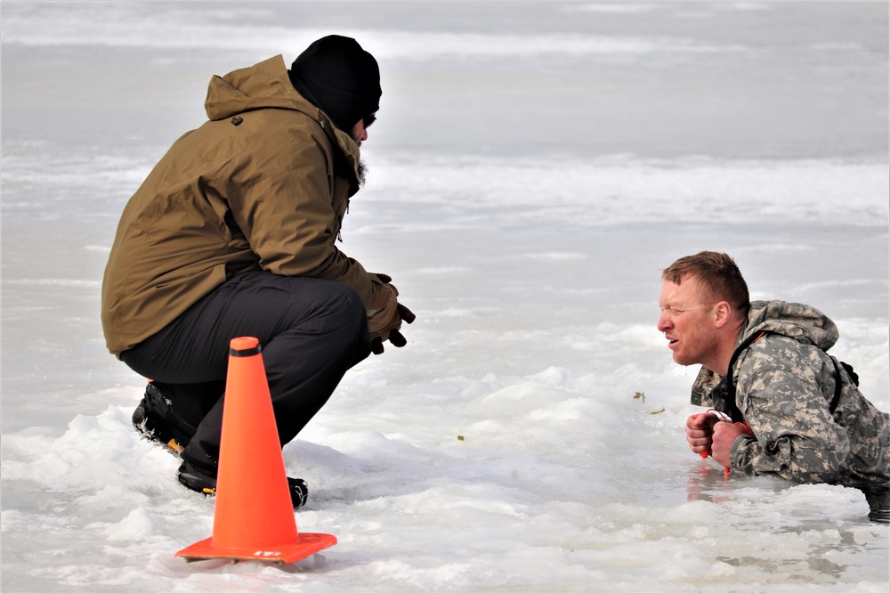CWOC students take icy plunge for cold-water immersion training at Fort McCoy