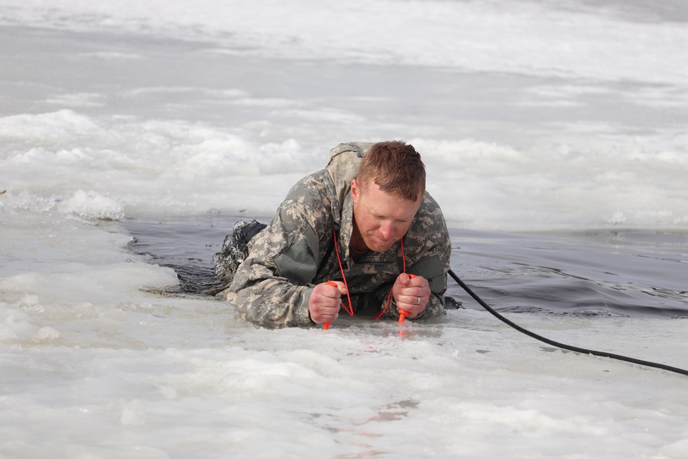 CWOC students take icy plunge for cold-water immersion training at Fort McCoy