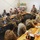 1st Infantry Division command sergeant major meets with troops while in Poland