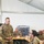 1st Infantry Division command sergeant major meets with troops while in Poland