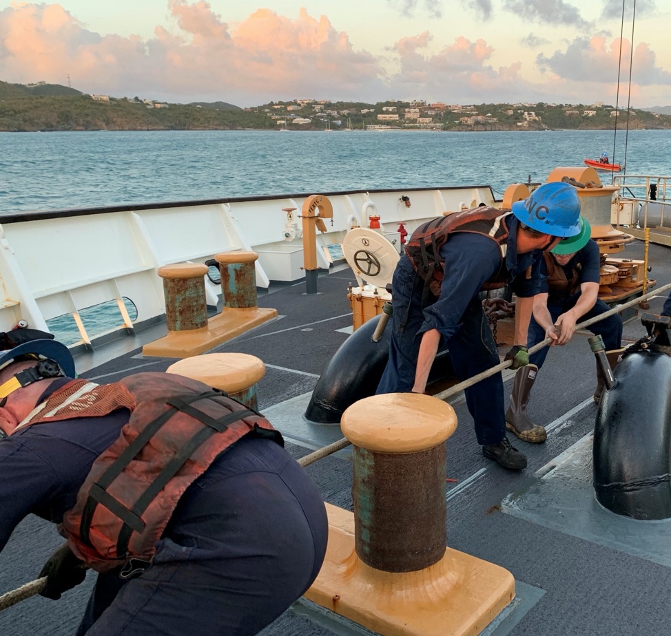 Coast Guard Cutter Willow crew recovers beached buoy in St. Thomas