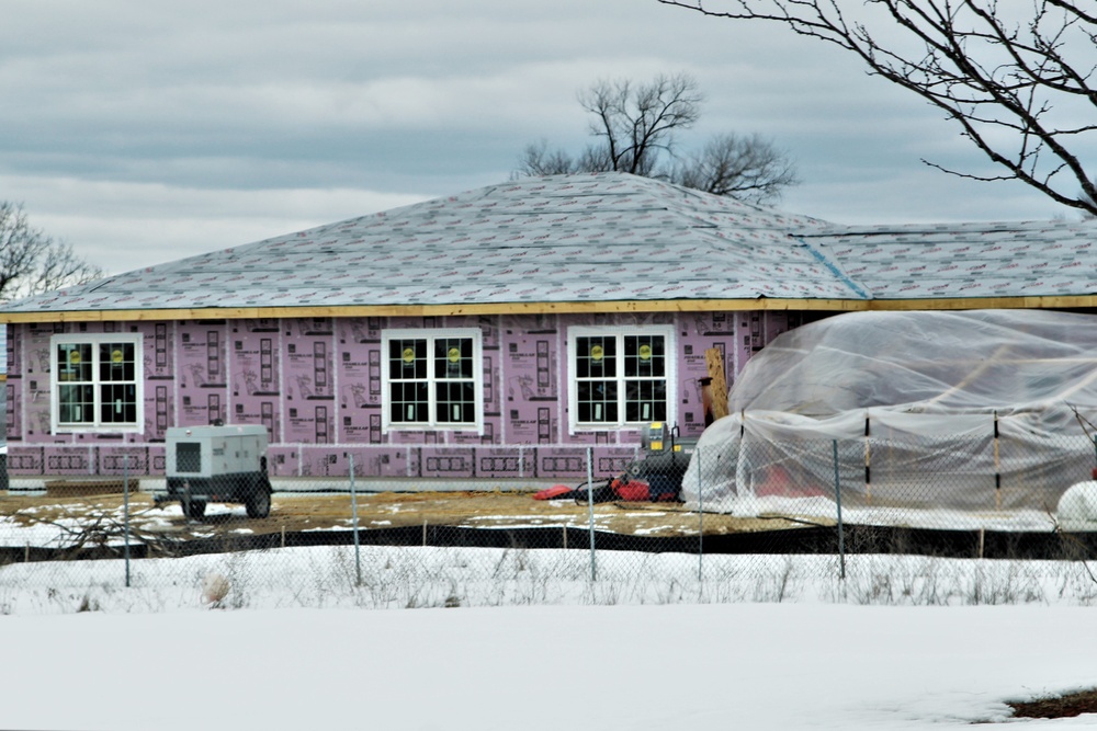 Work continues on seven new military family housing units at Fort McCoy