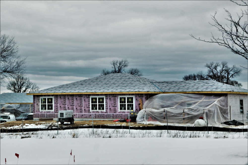 Work continues on seven new military family housing units at Fort McCoy