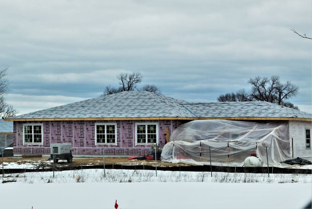 Work continues on seven new military family housing units at Fort McCoy