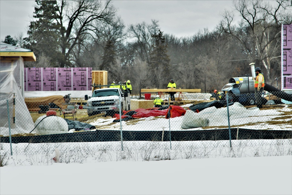 Work continues on seven new military family housing units at Fort McCoy