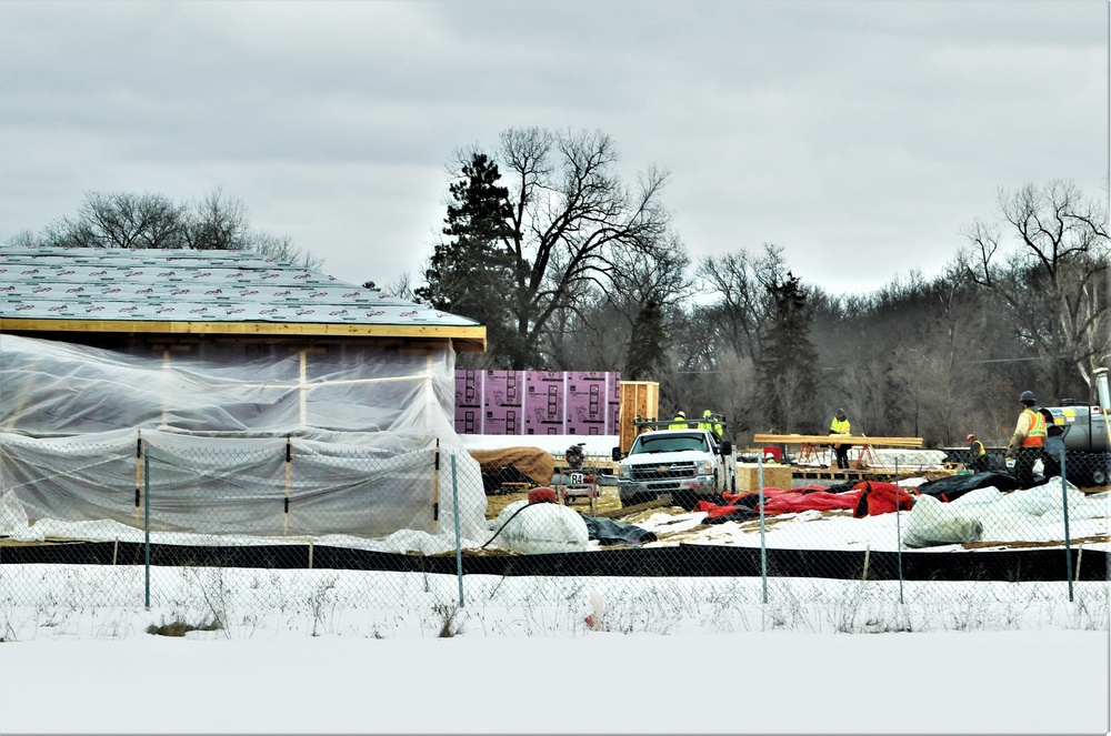 Work continues on seven new military family housing units at Fort McCoy