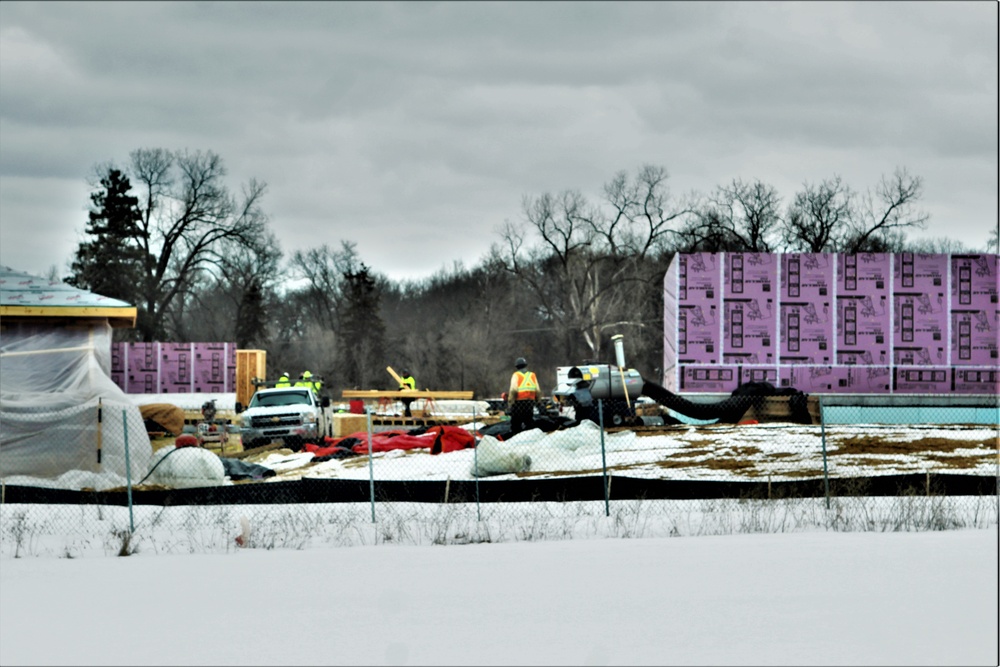 Work continues on seven new military family housing units at Fort McCoy