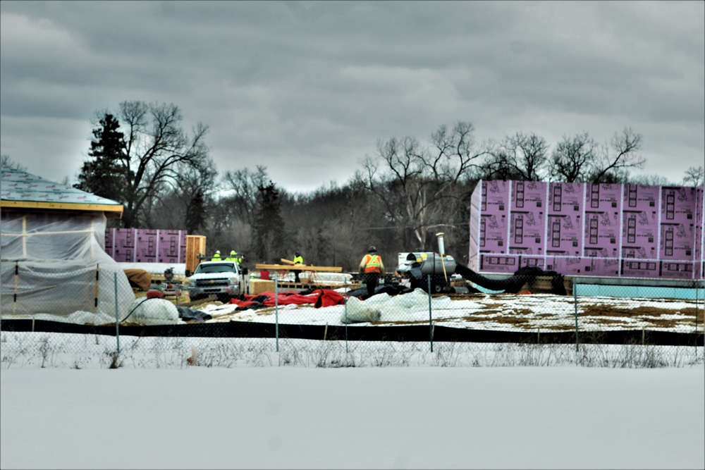 Work continues on seven new military family housing units at Fort McCoy