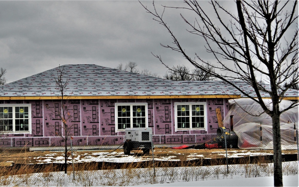 Work continues on seven new military family housing units at Fort McCoy