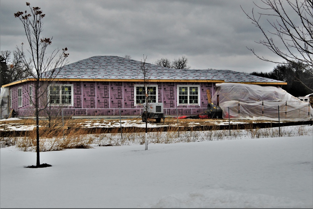 Work continues on seven new military family housing units at Fort McCoy