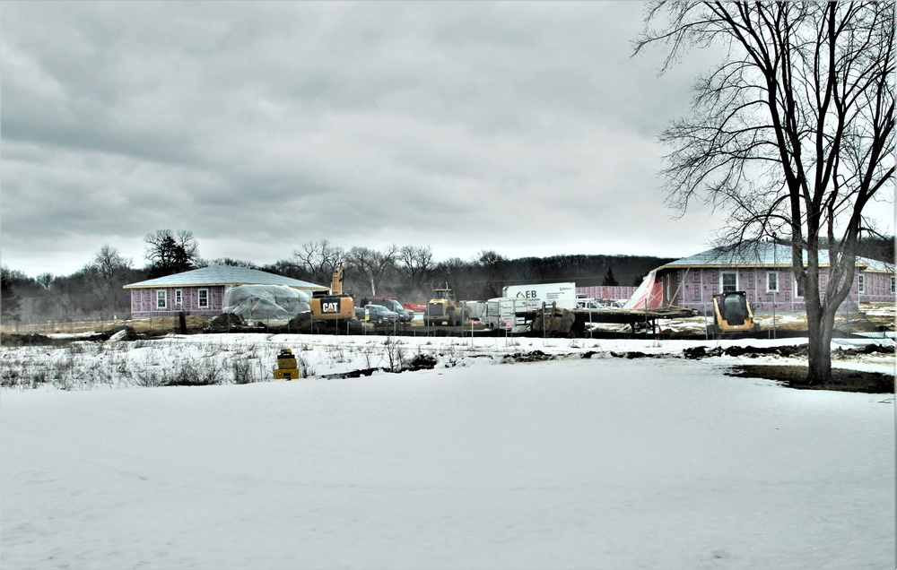 Work continues on seven new military family housing units at Fort McCoy