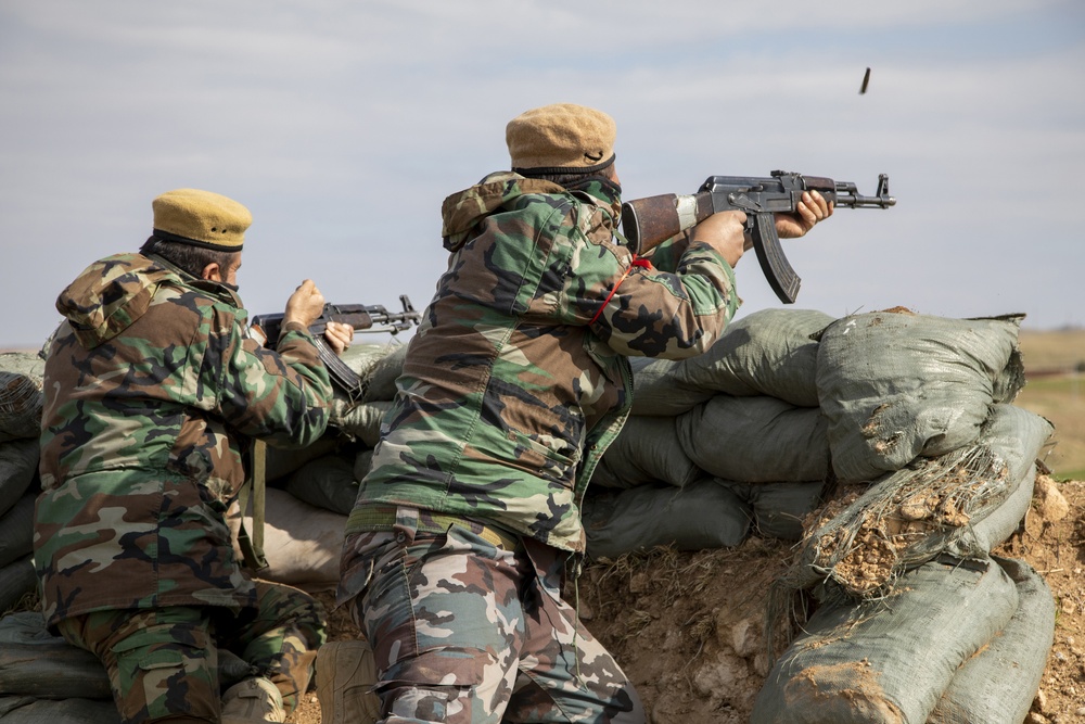 Peshmerga soldiers final exercise at Bnaslawa Training Center