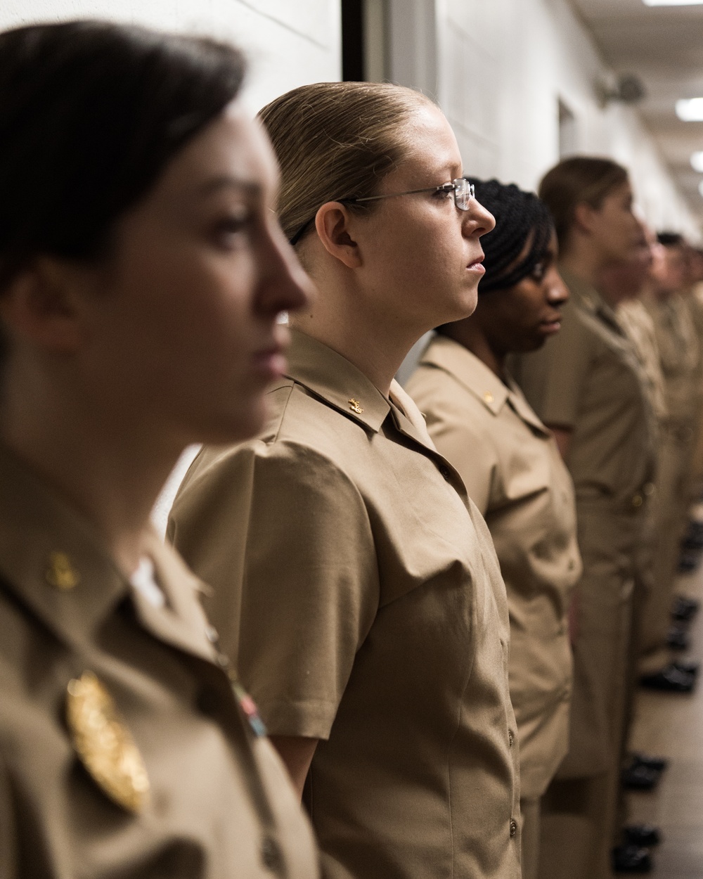 200226-N-TE695-0002 NEWPORT, R.I. (Feb. 26, 2020) -- Naval Science Institute Seaman-to-Admiral (NSI/STA-21) conducts a uniform inspection