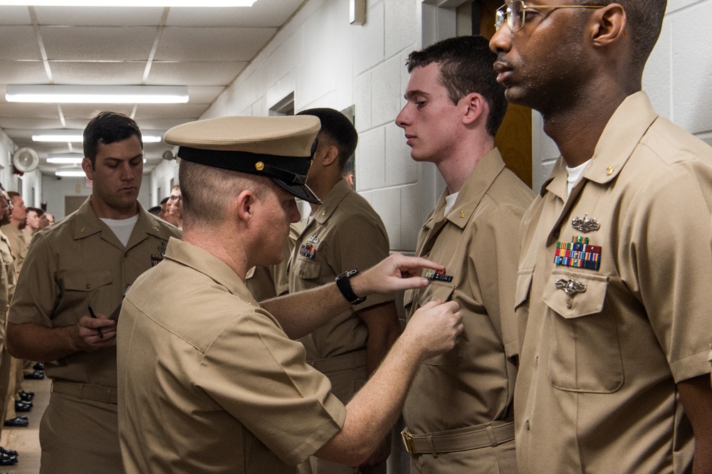 200226-N-TE695-0007 NEWPORT, R.I. (Feb. 26, 2020) -- Naval Science Institute Seaman-to-Admiral (NSI/STA-21) conducts a uniform inspection