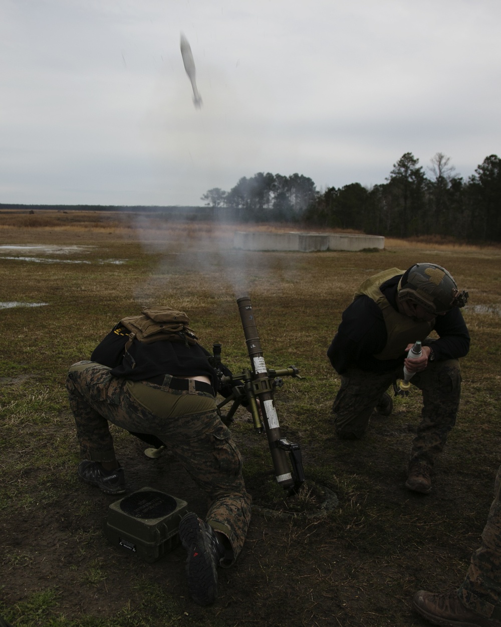 Marine Raider instructors sustain mortar firing skills