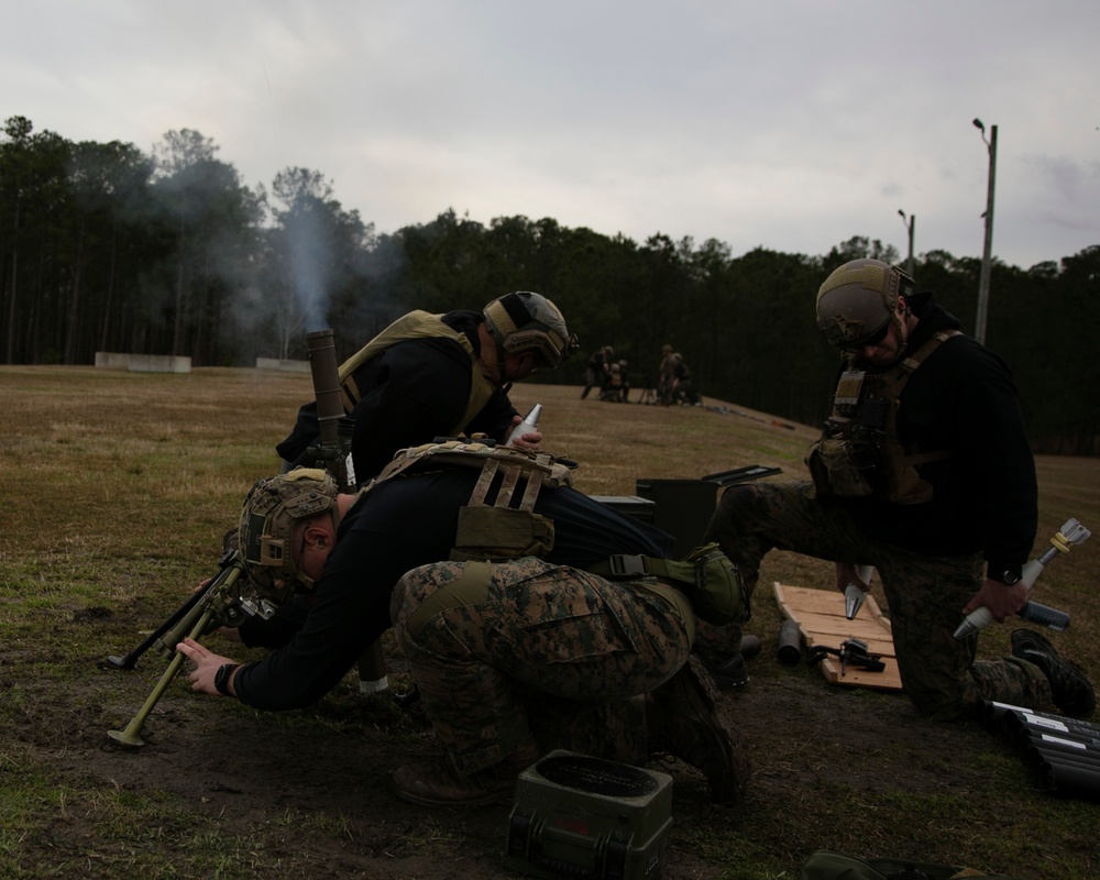 Marine Raider instructors sustain mortar firing skills