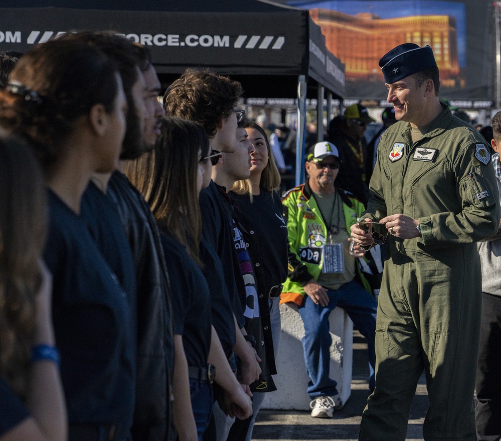 USAF hosts swear in at NASCAR race