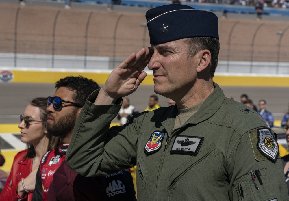 USAF hosts swear in at NASCAR race