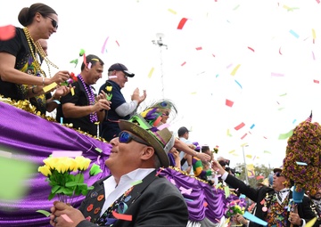 Keesler attends local Mardi Gras parade
