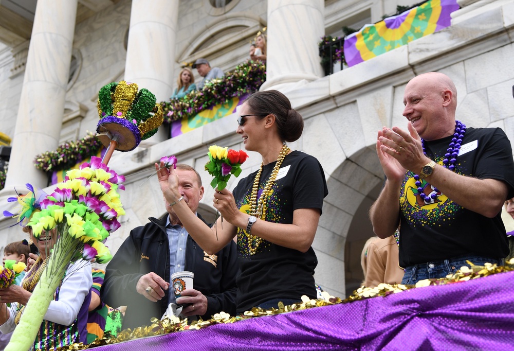 Keesler attends local Mardi Gras parade