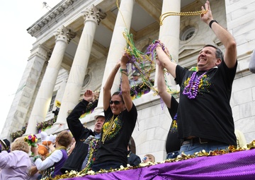 Keesler attends local Mardi Gras parade