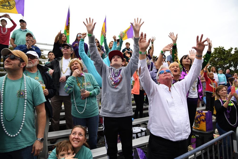 Keesler attends local Mardi Gras parade