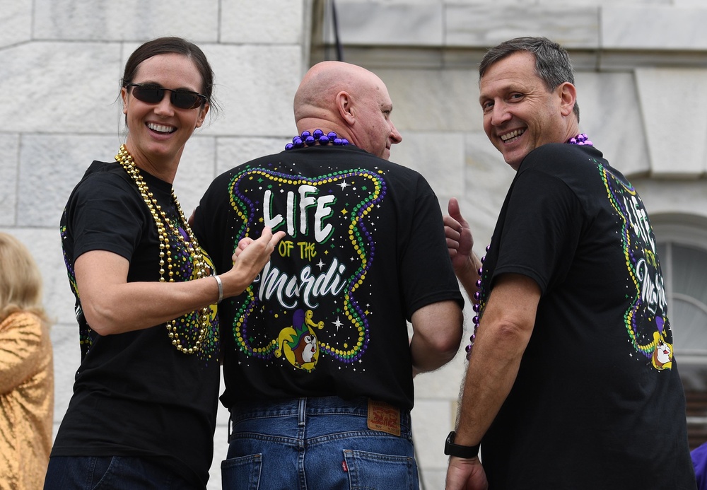 Keesler attends local Mardi Gras parade
