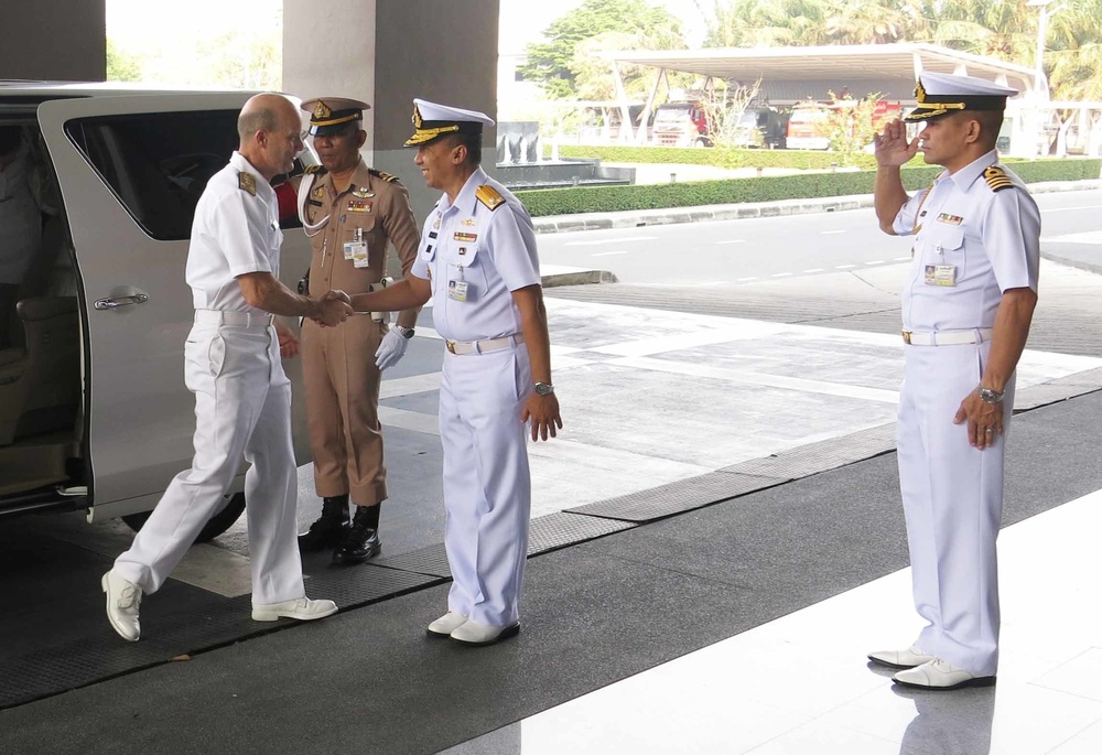 Commander, U.S. 7th Fleet Vice Adm. Bill Merz met with Adm. Sittiporn Maskasem, the Royal Thai Navy’s Chief of Staff