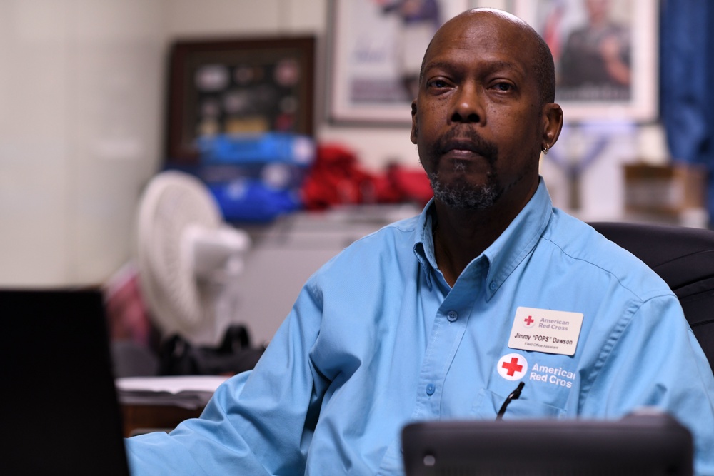 Red Cross member POPS with positivity
