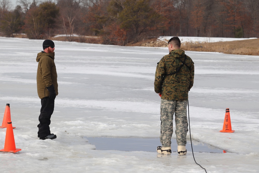 Cold-water immersion training for Soldiers, Marines at Fort McCoy