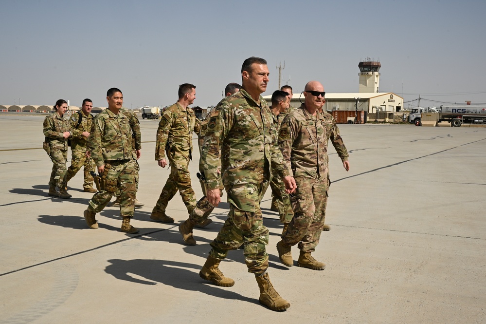 AFCENT leadership visit Kandahar Airfield