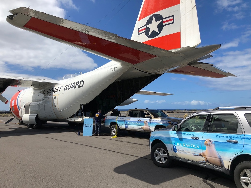 Imagery Available: Monk seal safely transferred from Oahu to seal rehabilitation facility on Hawaii Island