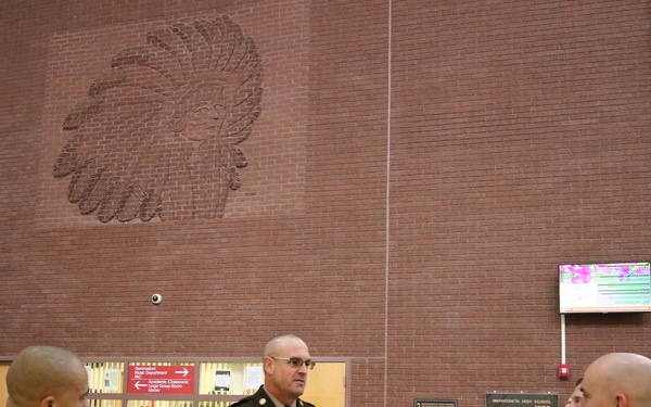 CSM Copeland talks with recruiters