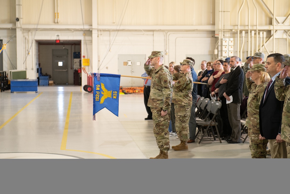 192nd MXG welcomes new commander