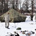 Cold-Weather Operations Course Class 20-03 students build Arctic tents during training at Fort McCoy