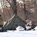 Cold-Weather Operations Course Class 20-03 students build Arctic tents during training at Fort McCoy