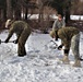 Cold-Weather Operations Course Class 20-03 students build Arctic tents during training at Fort McCoy