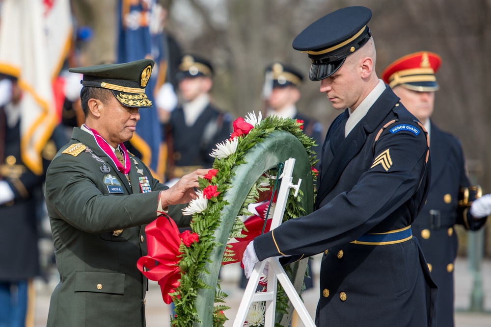 Army Full Honor Wreath Ceremony for Indonesian Army