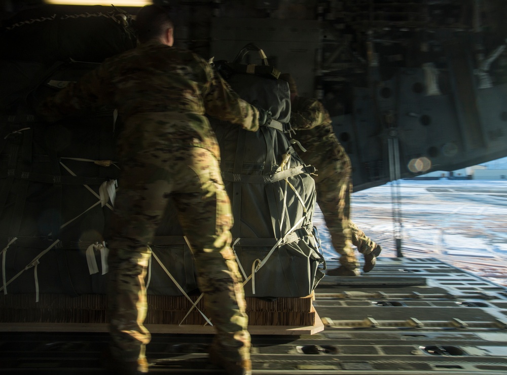 144th Airlift Squadron provides rescue resupply for Arctic Eagle 2020