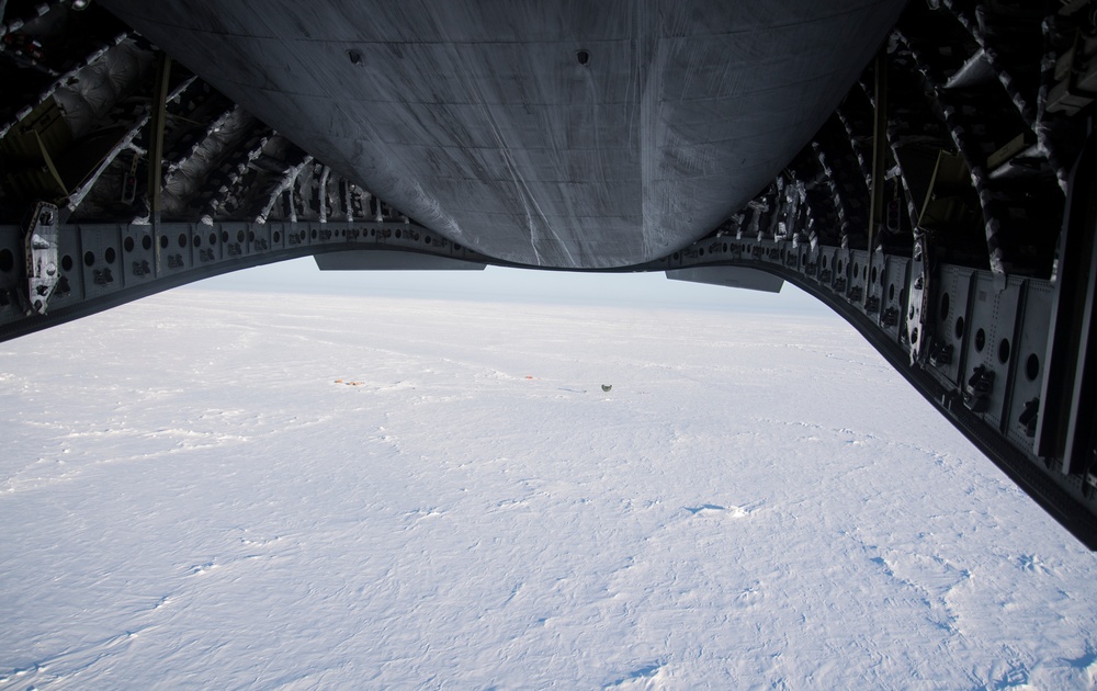 144th Airlift Squadron provides resupply mission resupply for Arctic Eagle 2020