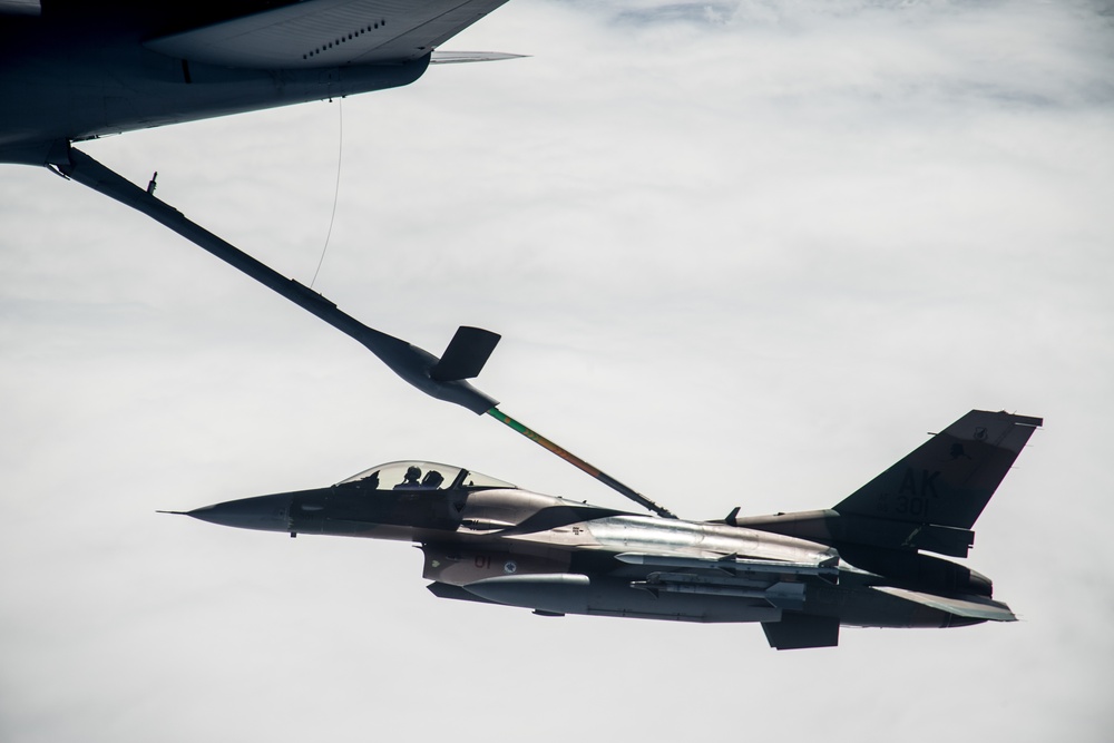 KC-135 Refuels Red Air during Cope North 20