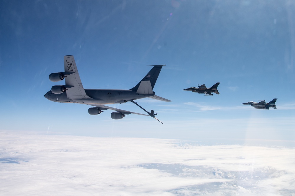 KC-135 Refuels Red Air during Cope North 20