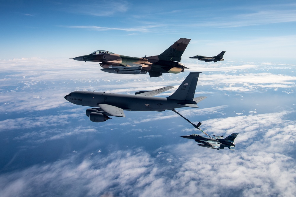 KC-135 Refuels Red Air during Cope North 20