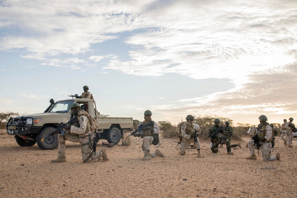 African forces train on vehicle intercept at Flintlock 20