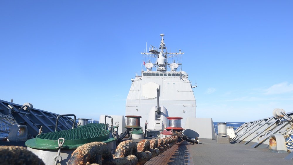 San Jacinto Conducts Operations in the Atlantic