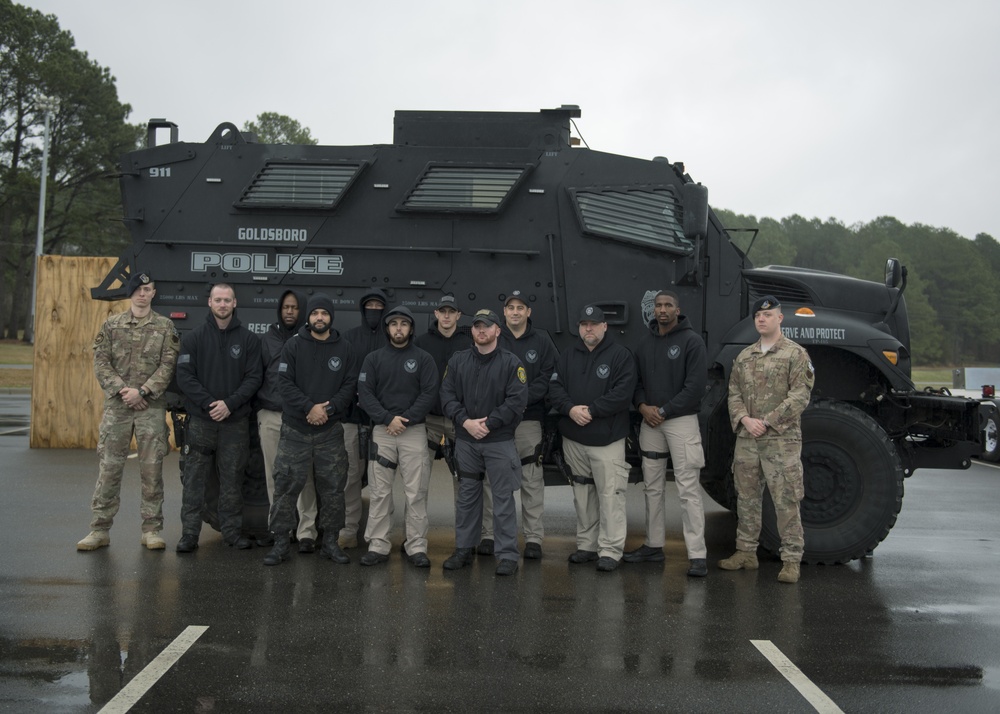 4th SFS Provides Goldsboro Police Department with MRAP Training, Build Relationship