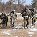 Cold-Weather Operations Course Class 20-03 students practice snowshoeing, ahkio sled use