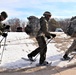 Cold-Weather Operations Course Class 20-03 students practice snowshoeing, ahkio sled use