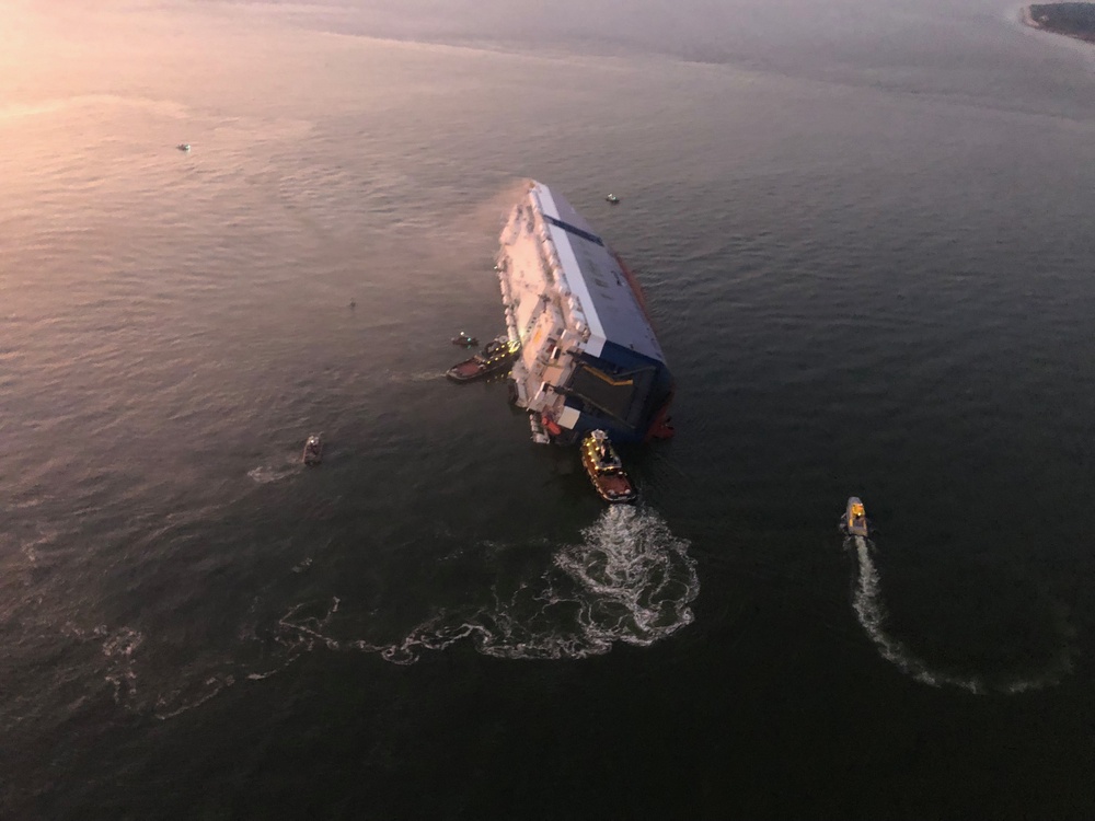 Coast Guard responds to MV Golden Ray in St. Simons Sound