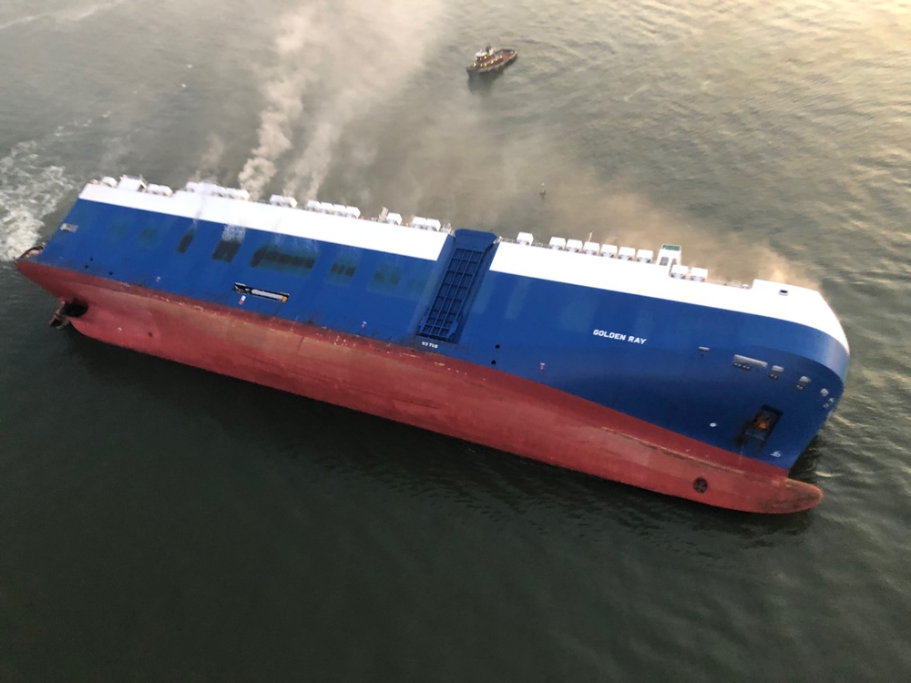 Coast Guard responds to MV Golden Ray in St. Simons Sound